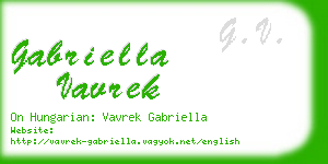 gabriella vavrek business card